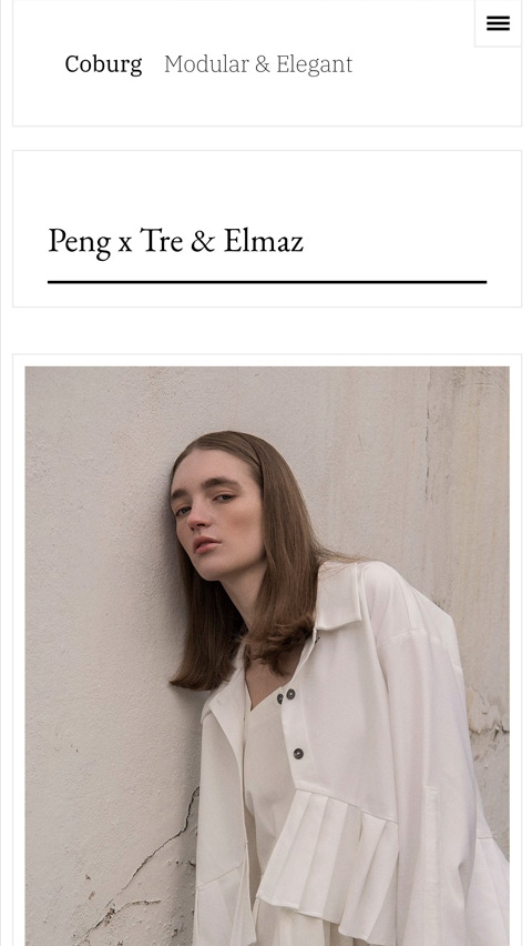 Coburg theme for Fabrik portfolio website