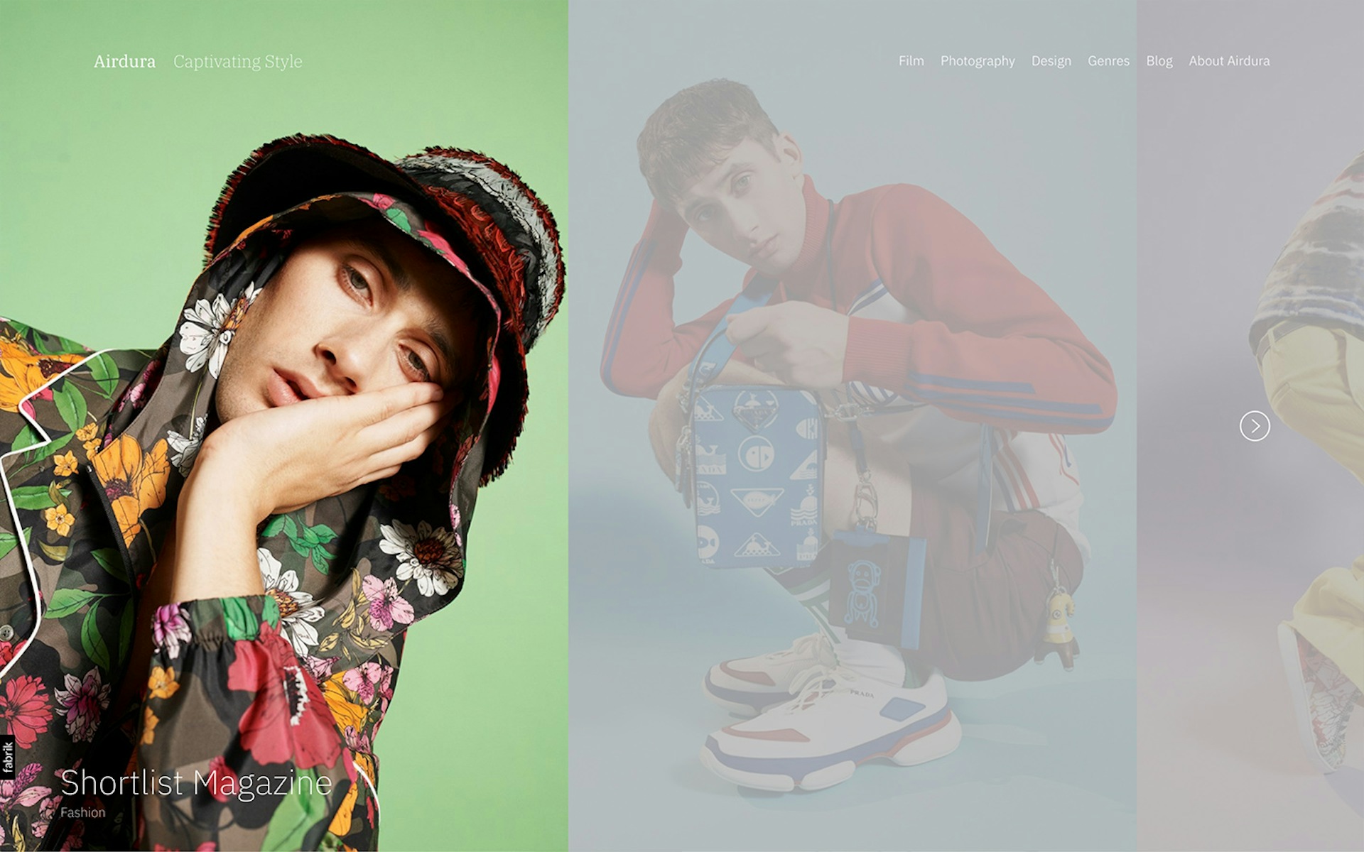 Airdura theme for Fabrik portfolio website