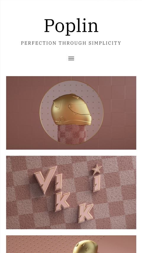 Poplin theme for Fabrik portfolio website