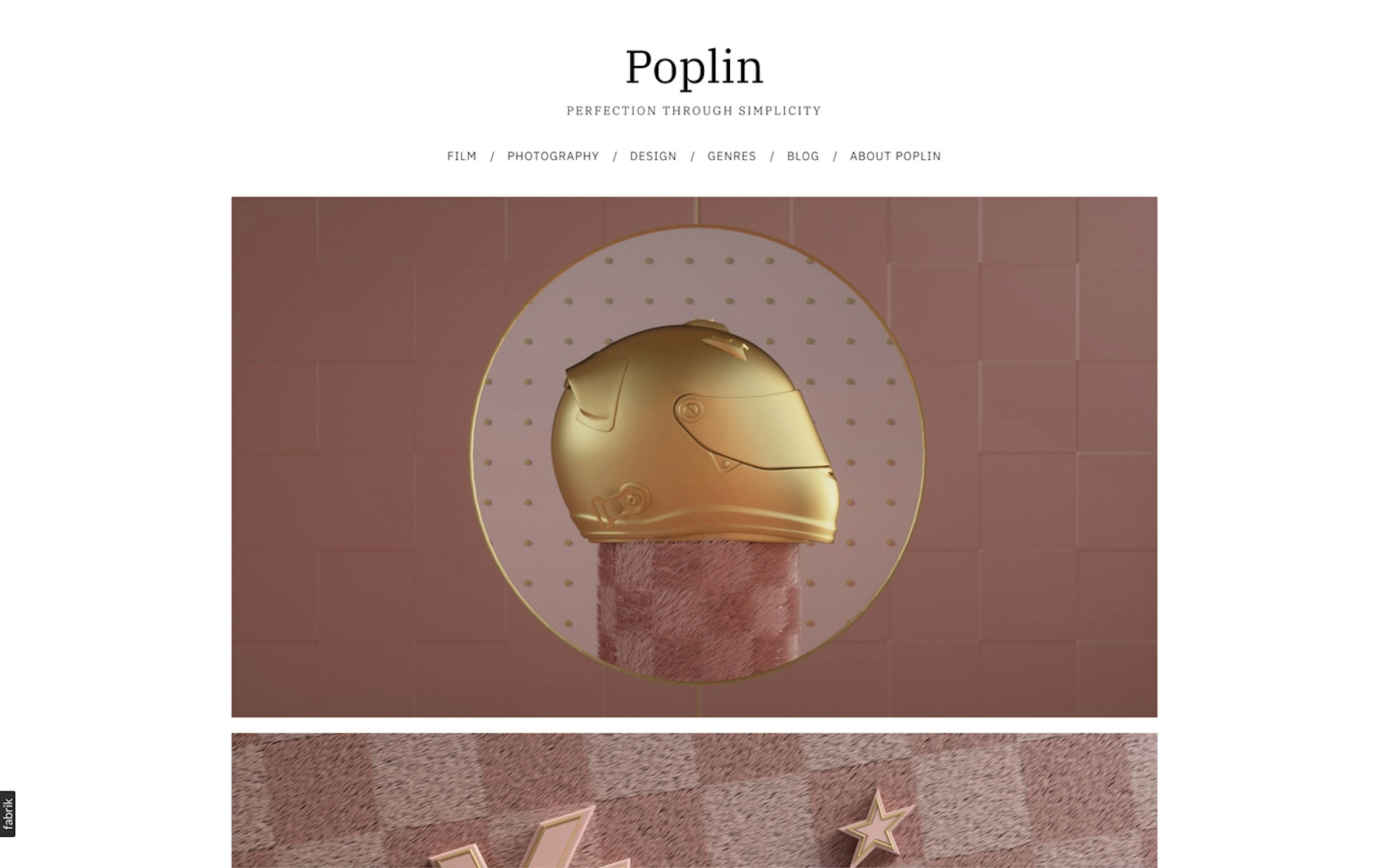 Poplin theme for Fabrik portfolio website