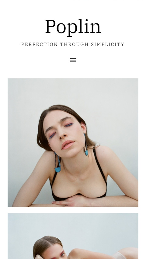 Poplin theme for Fabrik portfolio website