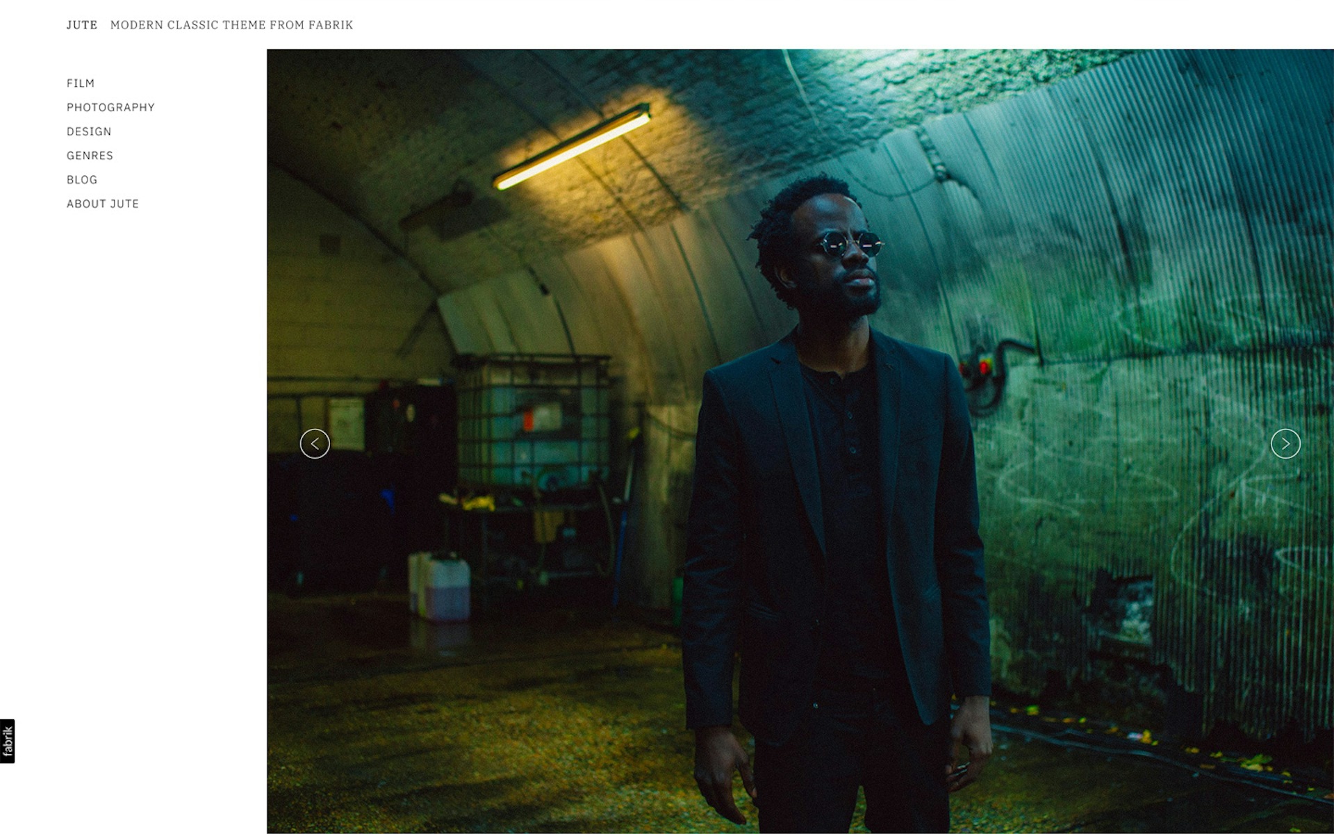 Jute theme for Fabrik portfolio website