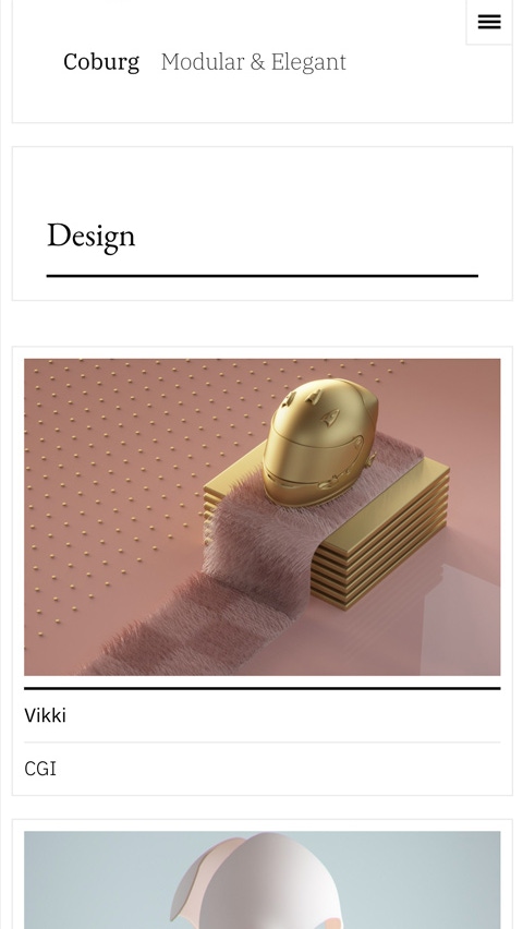 Coburg theme for Fabrik portfolio website