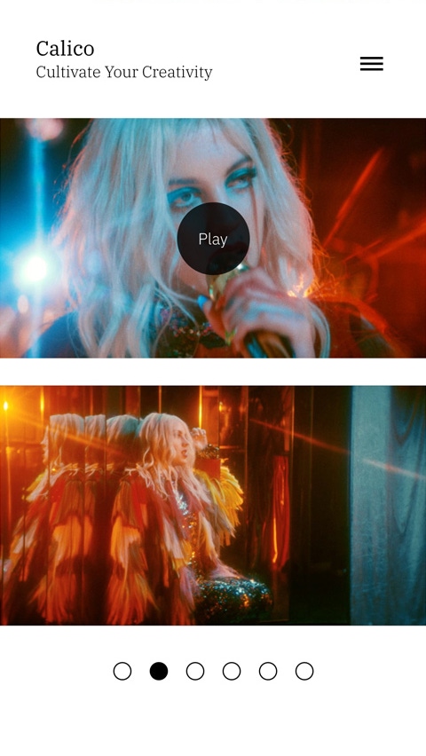 Calico theme for Fabrik portfolio website