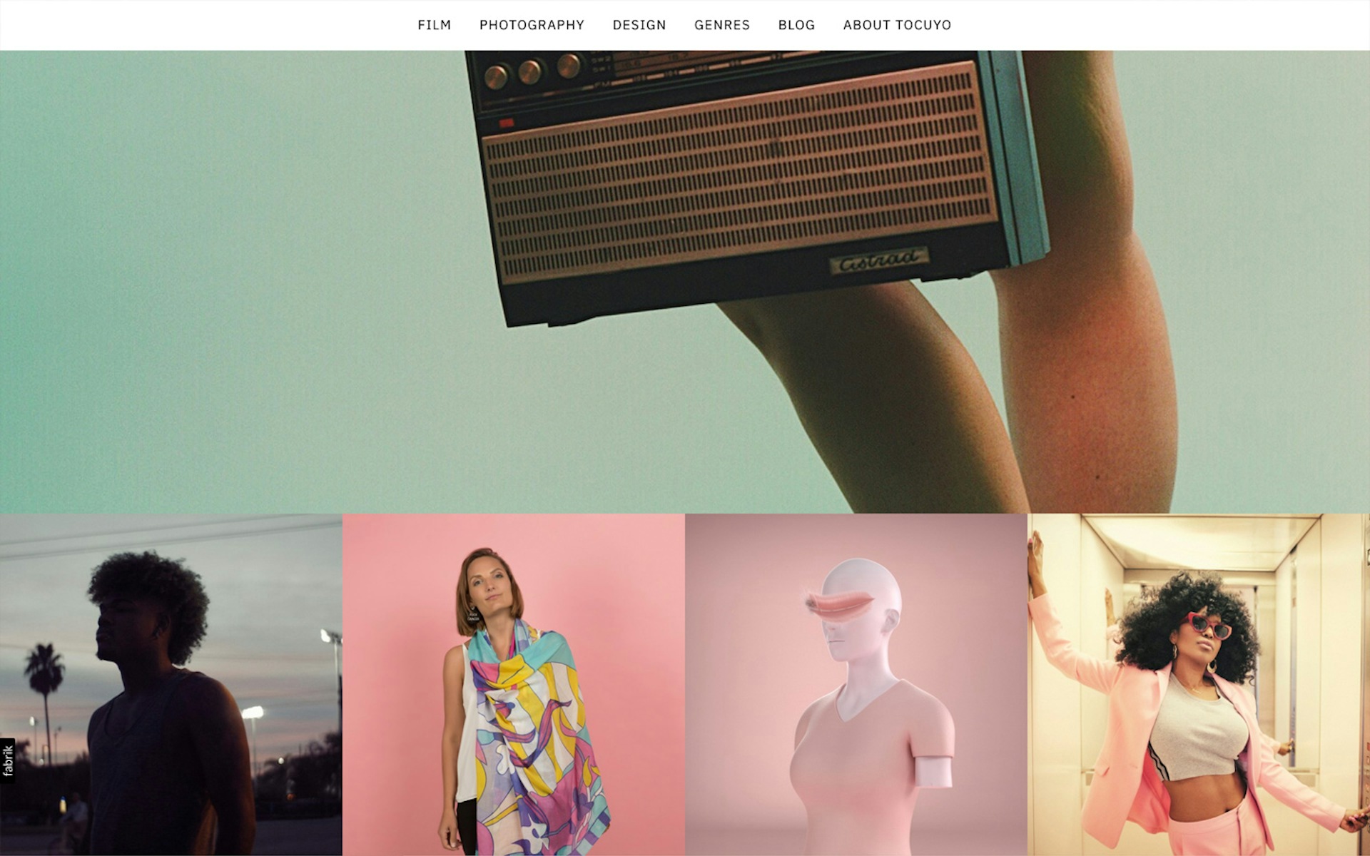 Tocuyo theme for Fabrik portfolio website