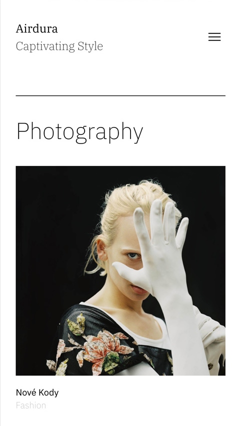 Airdura theme for Fabrik portfolio website