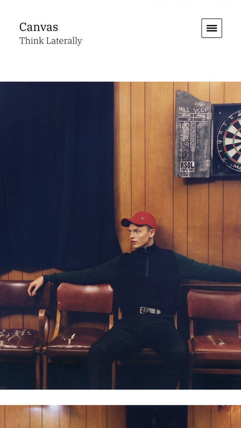 Canvas theme for Fabrik portfolio website