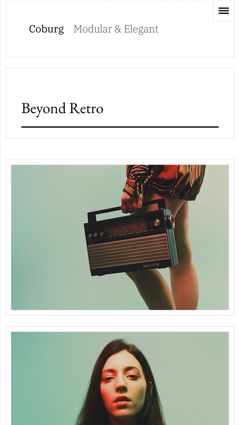 Coburg theme for Fabrik portfolio website