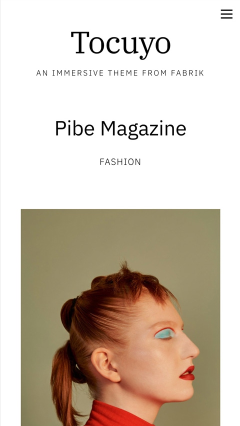 Tocuyo theme for Fabrik portfolio website