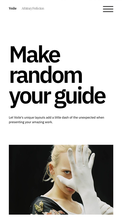 Voile theme for Fabrik portfolio website