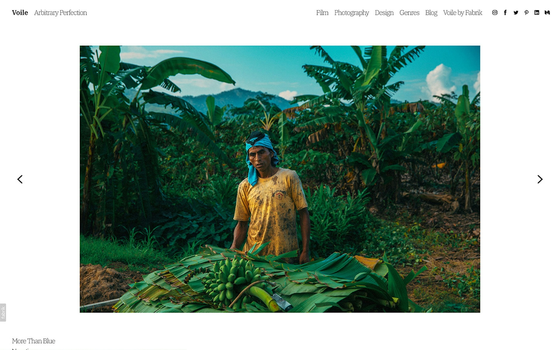 Voile theme for Fabrik portfolio website