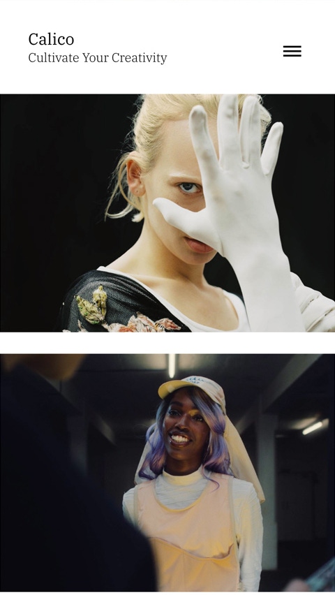 Calico theme for Fabrik portfolio website