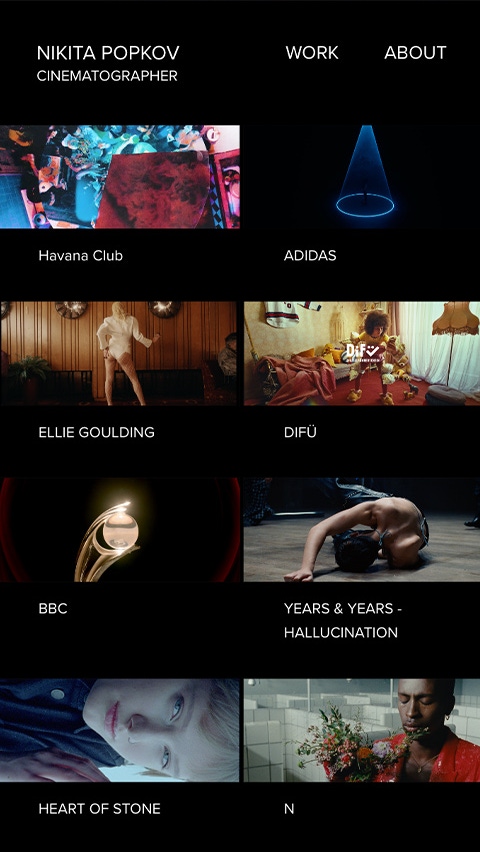 Nikita Popkov mobile website