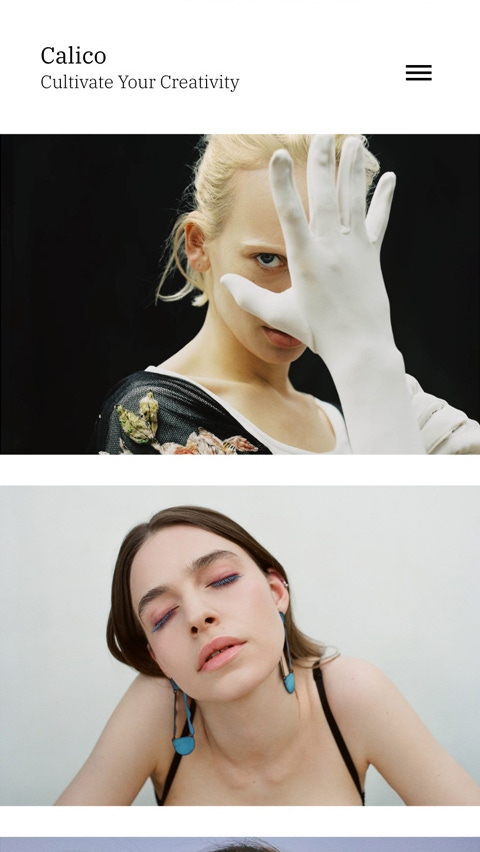 Calico theme for Fabrik portfolio website