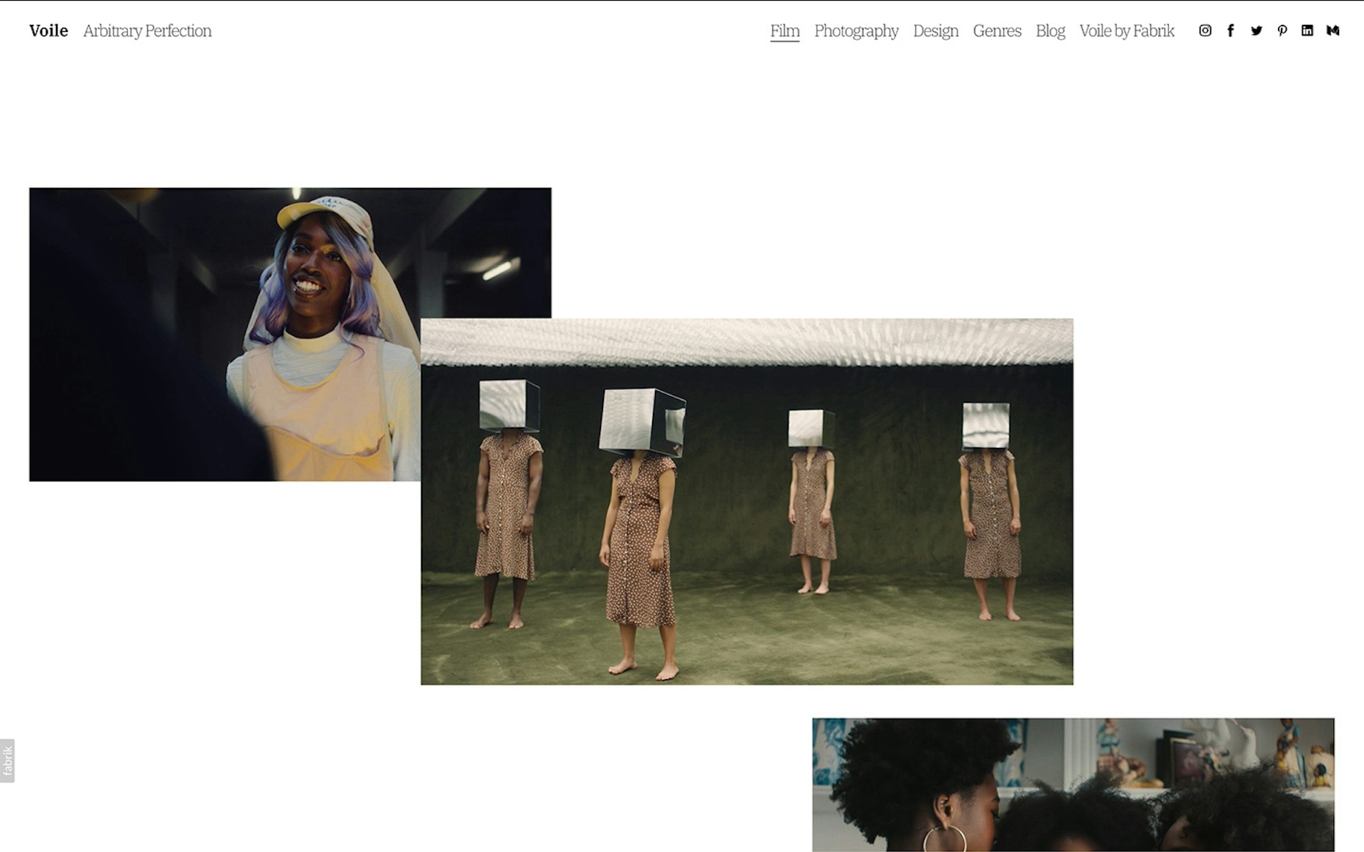 Voile theme for Fabrik portfolio website