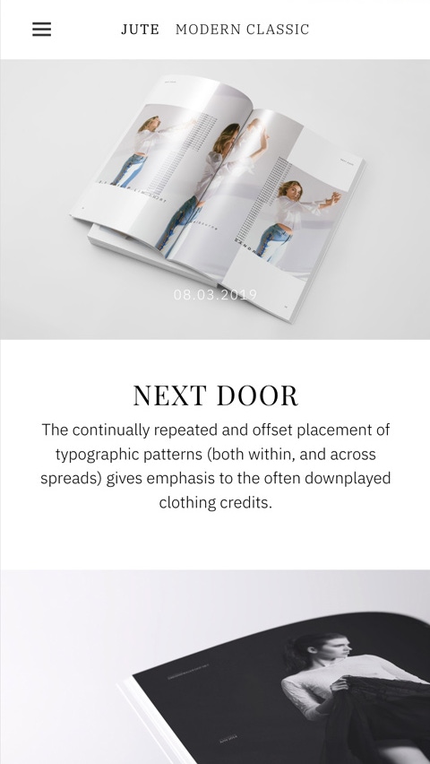 Jute theme for Fabrik portfolio website