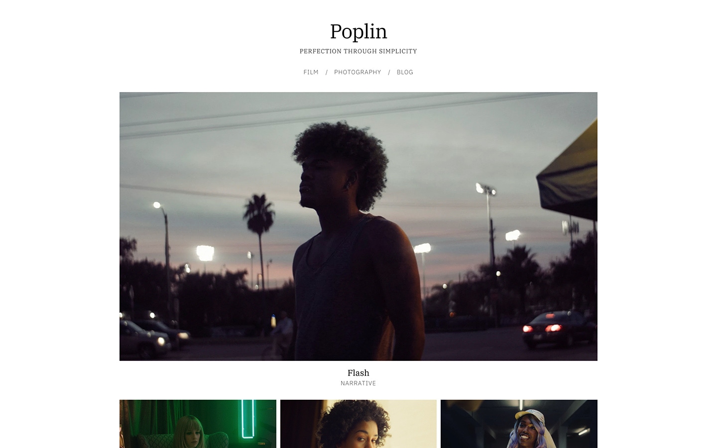 Fabrik filmmaker poplin theme