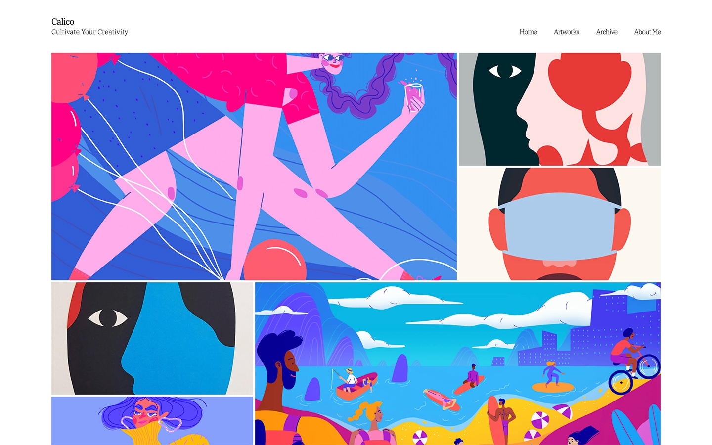 Fabrik illustrator calico theme