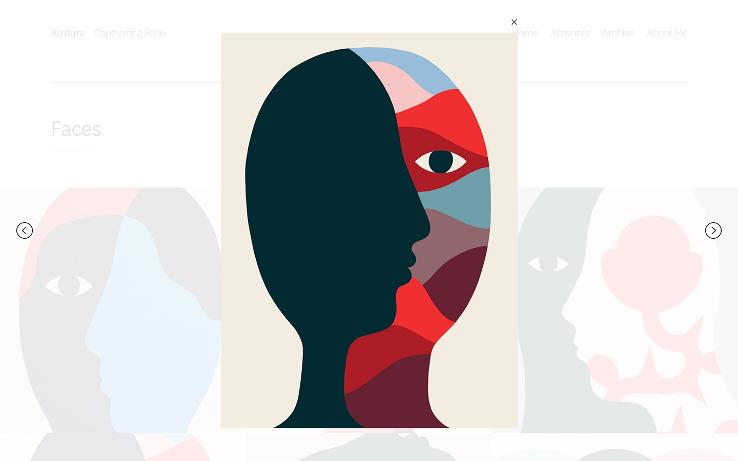 Fabrik lightbox layout example