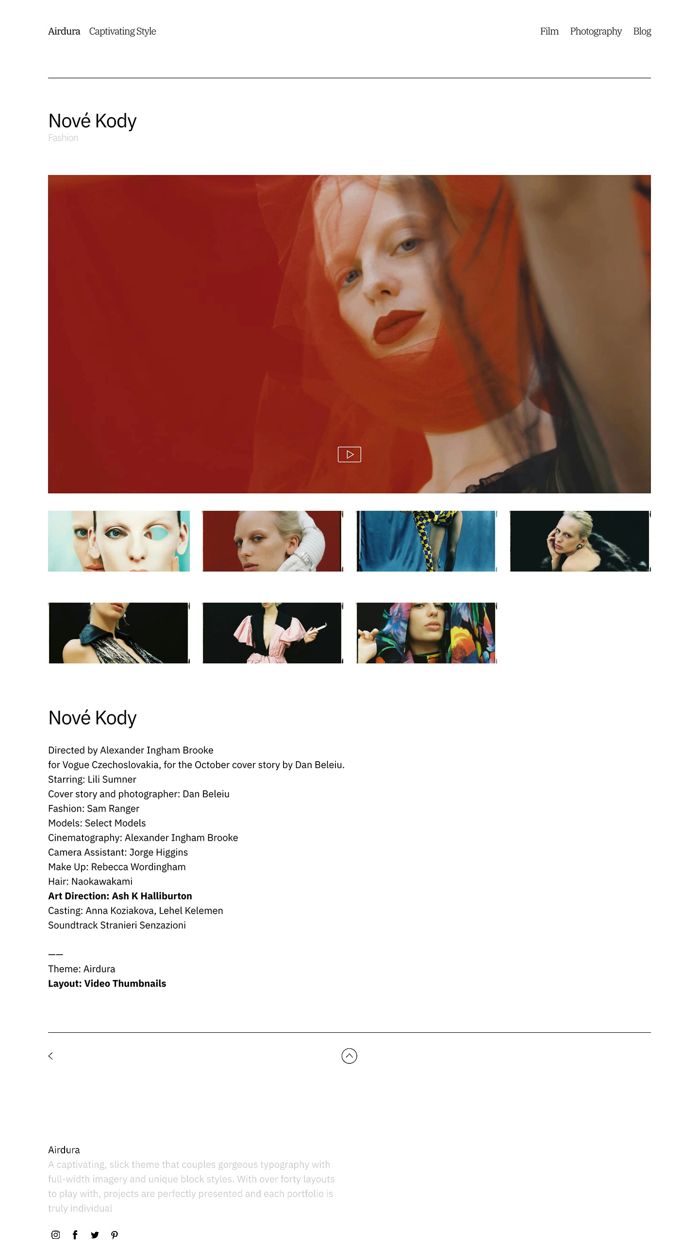 Fabrik gallery layout example